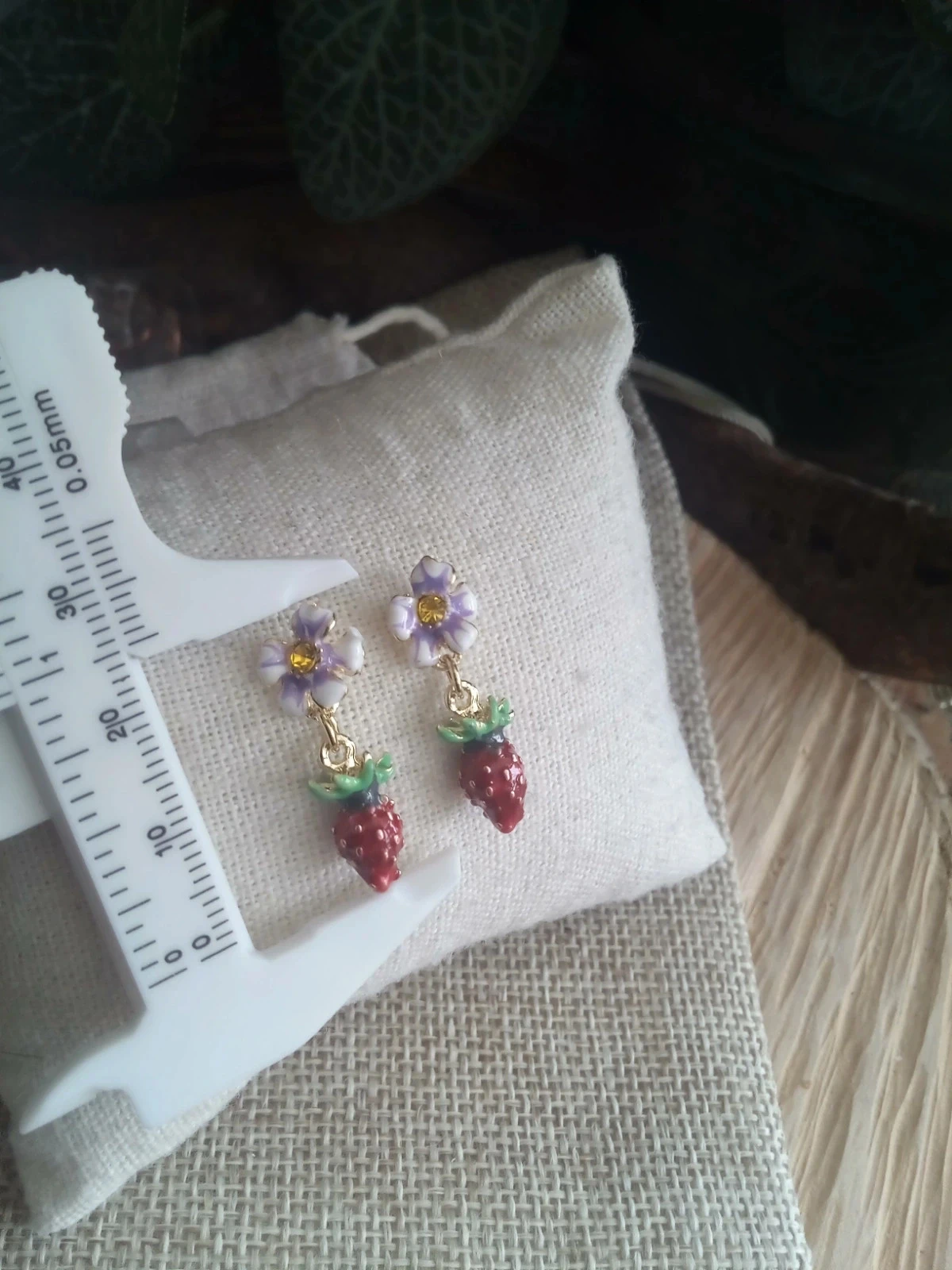 Boucles d'oreilles fraises des bois – photo 3
